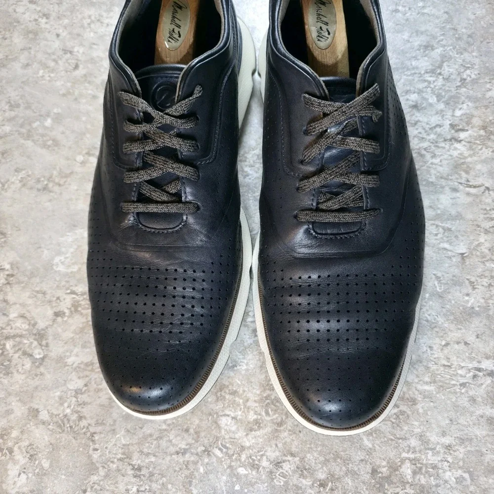 Cole Haan Zerogrand Mens Size 12 M Blue Perforated Laser Leather Oxfords #C33473